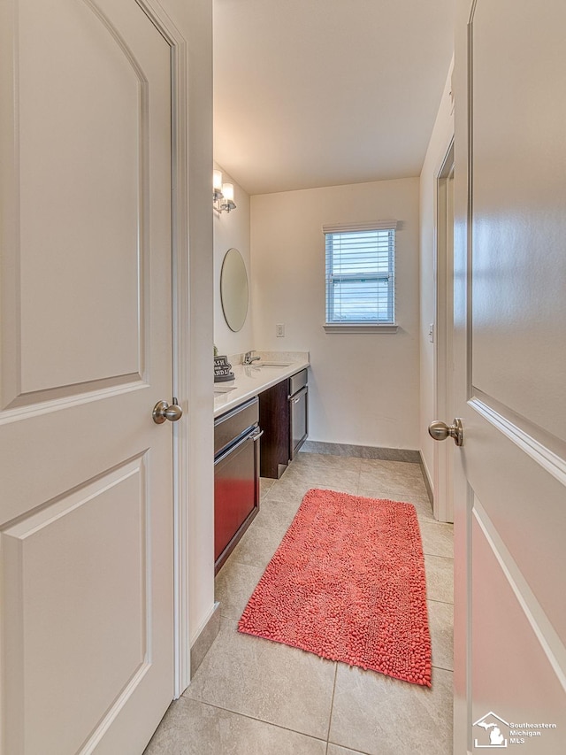 691 Foxworth St, Dundee, MI 48131 - bathroom featuring vanity and tile patterned flooring