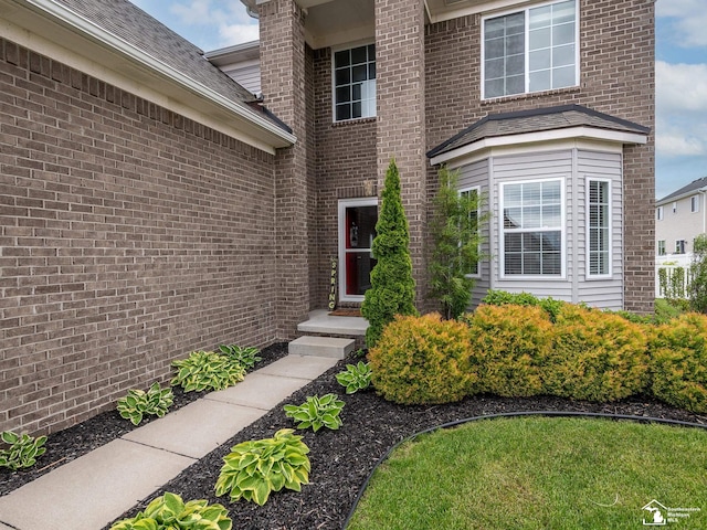691 Foxworth St, Dundee, MI 48131 - property entrance with brick siding