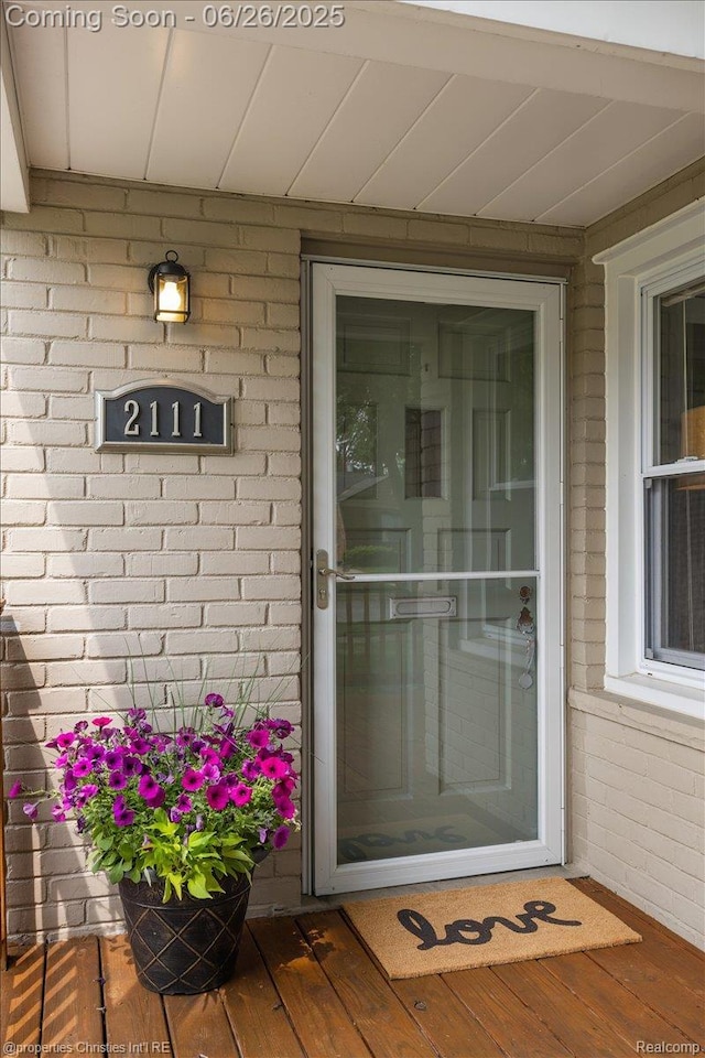 2111 Ellwood Ave, Berkley, MI 48072 - doorway to property with brick siding