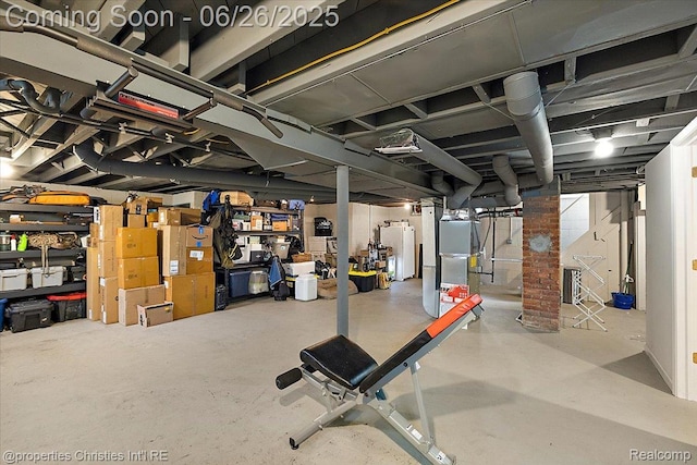 2111 Ellwood Ave, Berkley, MI 48072 - unfinished basement with heating unit