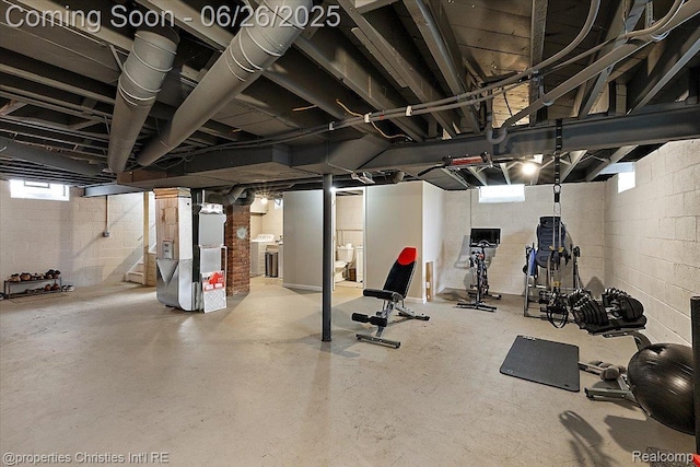 2111 Ellwood Ave, Berkley, MI 48072 - exercise room featuring heating unit