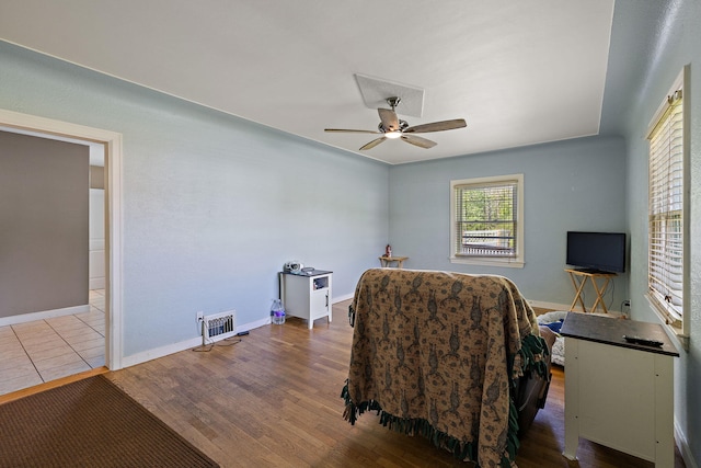 17270 Taft Rd, Spring Lake, MI 49456 - office space with ceiling fan, wood finished floors, and baseboards