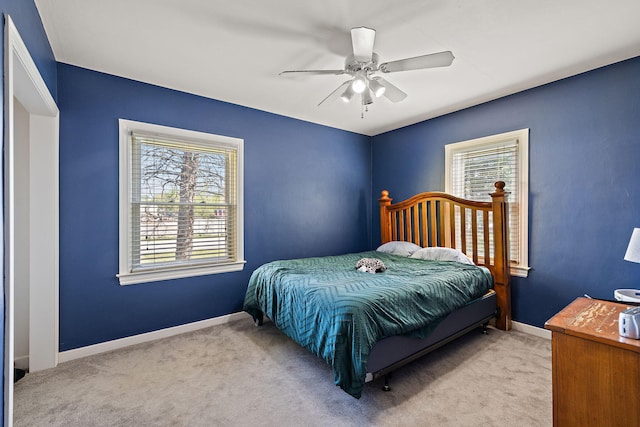 17270 Taft Rd, Spring Lake, MI 49456 - bedroom featuring carpet floors, baseboards, and ceiling fan