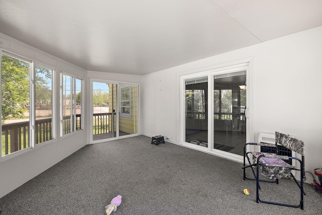 17270 Taft Rd, Spring Lake, MI 49456 - unfurnished sunroom with carpet floors and heating unit