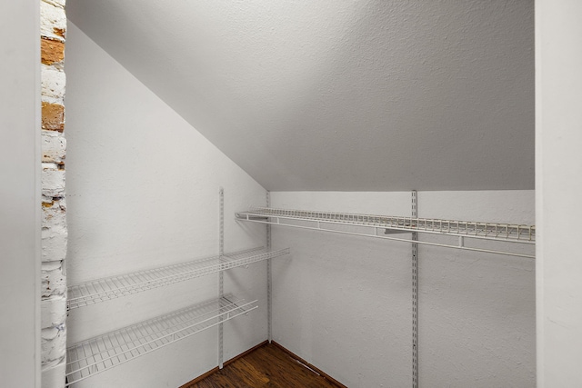 17270 Taft Rd, Spring Lake, MI 49456 - spacious closet featuring lofted ceiling and dark wood finished floors