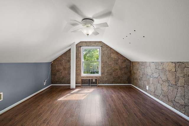 17270 Taft Rd, Spring Lake, MI 49456 - bonus room featuring wood finished floors, ceiling fan, and lofted ceiling