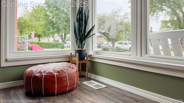 34143 Zimmer Dr, Sterling Heights, MI 48310 - sitting room featuring baseboards and dark wood finished floors