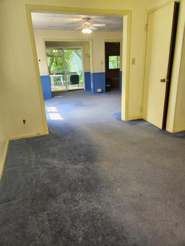 8324 Hagar Shore Rd, Watervliet, MI 49098 - spare room with carpet, healthy amount of natural light, and ceiling fan