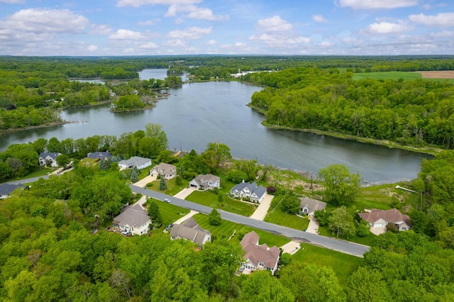 4132 Winding Way, Kalamazoo, MI 49004 - aerial perspective of suburban area featuring a large body of water and a heavily wooded area