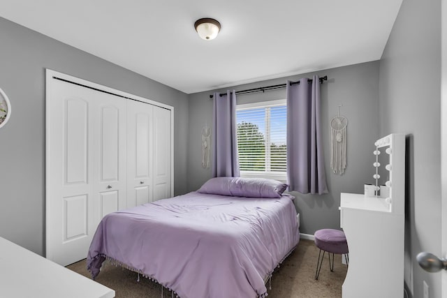 449 Corinth Cir, Dundee, MI 48131 - bedroom featuring a closet, carpet floors, and baseboards