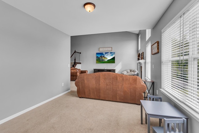 449 Corinth Cir, Dundee, MI 48131 - carpeted living room featuring baseboards