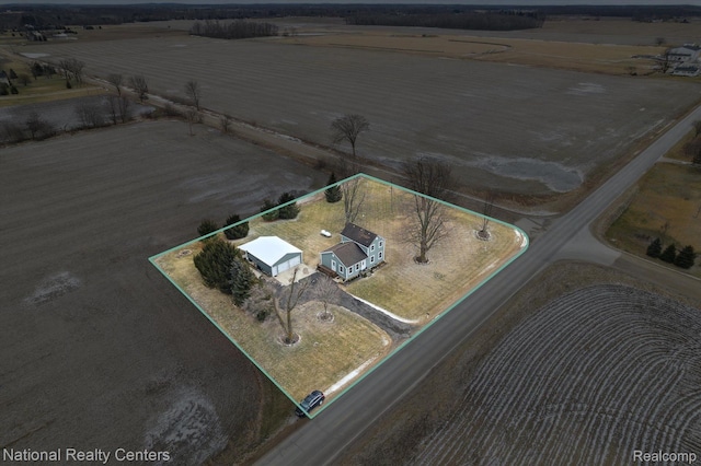 2020 Nicholson Rd, Fowlerville, MI 48836 - overview of rural landscape featuring property parcel outlined