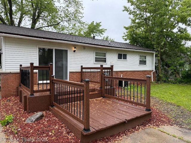 29054 Burning Tree Ln, Romulus, MI 48174 - view of wooden deck