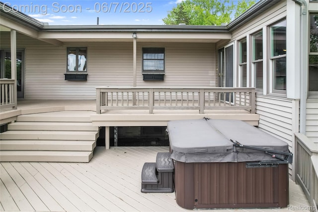 11404 Cedar Bend Dr, Pinckney, MI 48169 - deck with a hot tub