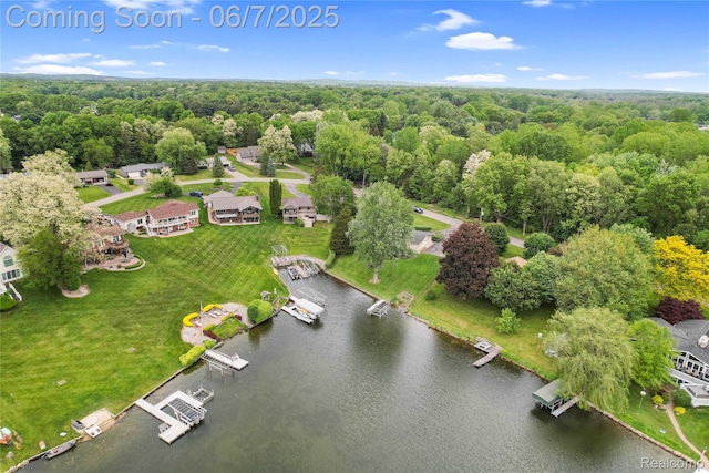 11404 Cedar Bend Dr, Pinckney, MI 48169 - aerial view of a nearby body of water and a heavily wooded area