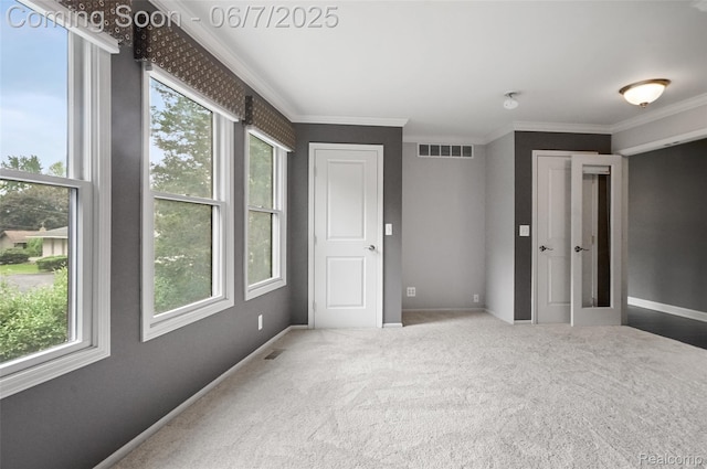11404 Cedar Bend Dr, Pinckney, MI 48169 - unfurnished bedroom with ornamental molding, carpet, and baseboards