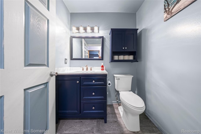 18615 Andrew Ln, New Boston, MI 48164 - half bathroom with toilet, vanity, and baseboards