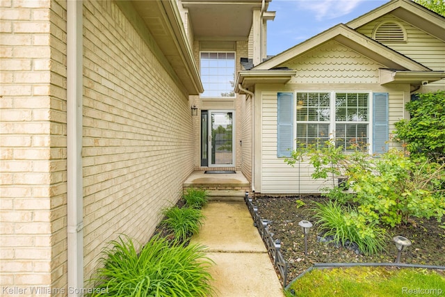 18615 Andrew Ln, New Boston, MI 48164 - property entrance featuring brick siding