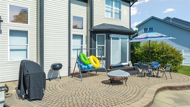 18615 Andrew Ln, New Boston, MI 48164 - view of patio / terrace featuring a grill