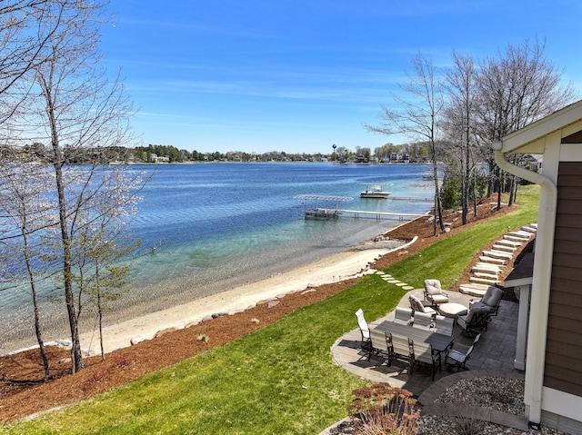 333 S W Silver Lake Rd, Michigan, MI 49685 - water view featuring a boat dock and stairway