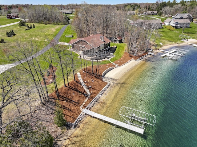 333 S W Silver Lake Rd, Michigan, MI 49685 - aerial view of property and surrounding area with a large body of water
