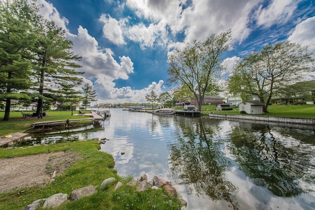 3063 Lansdowne Rd, Waterford, MI 48329 - water view with a boat dock