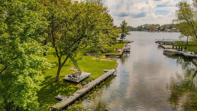 3063 Lansdowne Rd, Waterford, MI 48329 - water view with a boat dock