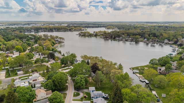 3063 Lansdowne Rd, Waterford, MI 48329 - aerial view of property and surrounding area with a nearby body of water