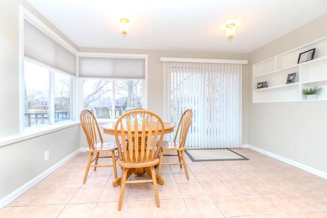 3063 Lansdowne Rd, Waterford, MI 48329 - dining room with plenty of natural light, light tile patterned floors, and baseboards