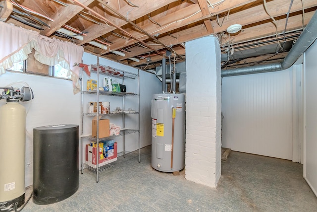 3063 Lansdowne Rd, Waterford, MI 48329 - below grade area featuring electric water heater and a water softener