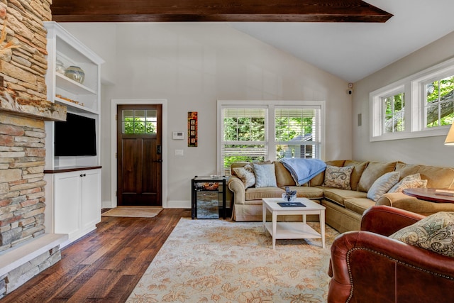 283 Wiley Rd, Douglas, MI 49406 - living room featuring dark wood-type flooring