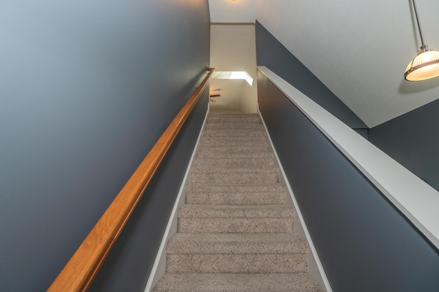 10543 Lakeshore Dr, West Olive, MI 49460 - staircase with carpet flooring