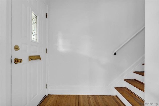 756 Delaware St, Detroit, MI 48202 - stairs with wood finished floors