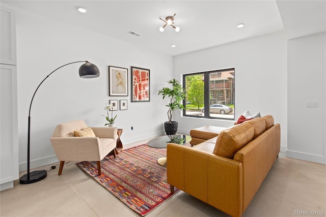 7614 Kipling Unit 15, Detroit, MI 48206 - living area featuring baseboards and recessed lighting