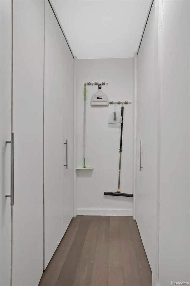 1050 Wall St Unit 8F, Ann Arbor, MI 48105 - hallway with wood finished floors and baseboards