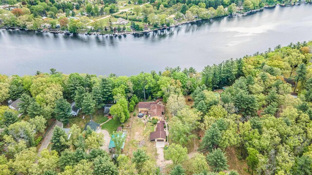 4958 Juniper Rdg, Newaygo, MI 49337 - aerial view of property and surrounding area with a nearby body of water and a forest