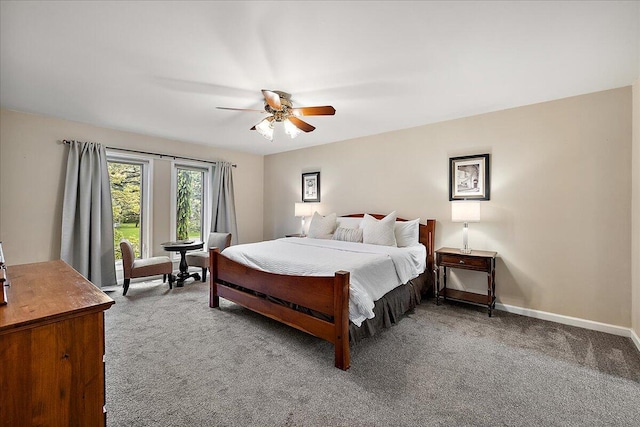 4047 Ramsgate Ct, Ann Arbor, MI 48103 - bedroom featuring carpet, baseboards, and ceiling fan