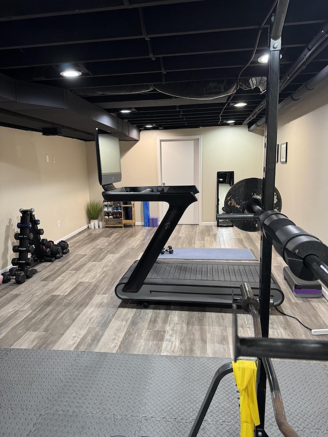 4047 Ramsgate Ct, Ann Arbor, MI 48103 - exercise room with wood finished floors