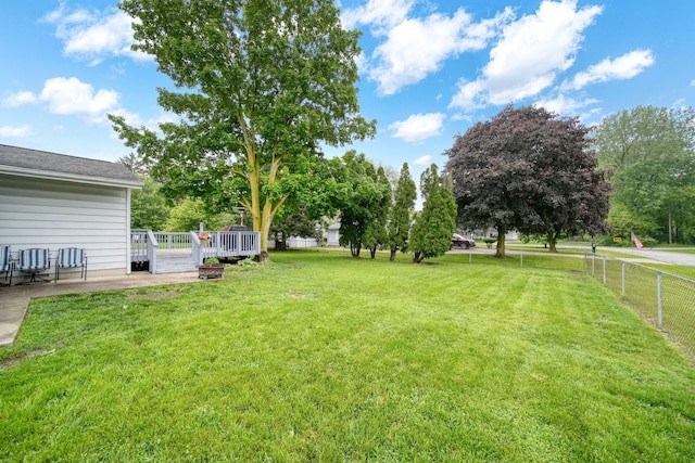 2837 Elmwood Dr, Adrian, MI 49221 - view of yard featuring a wooden deck