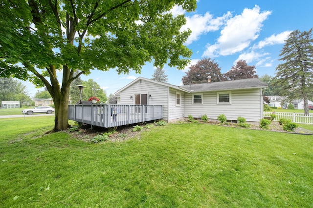 2837 Elmwood Dr, Adrian, MI 49221 - back of property with a deck