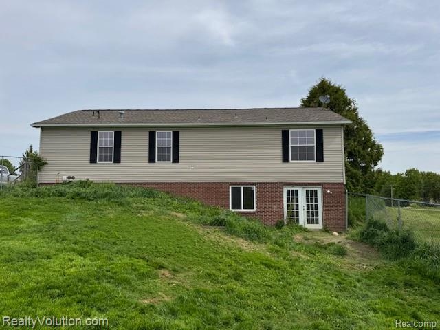 5736 Burnside Rd, North Branch, MI 48461 - rear view of property with french doors