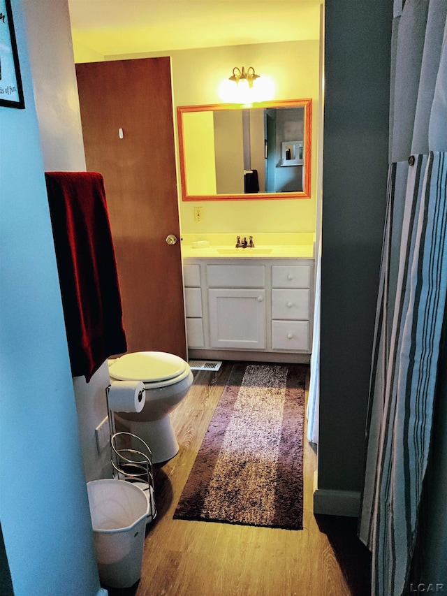 12765 Sand Creek Highway, Sand Creek, MI 49279 - bathroom with wood finished floors, vanity, and toilet