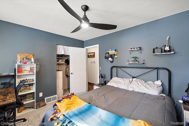 5240 Thomas Rd, Metamora, MI 48455 - carpeted bedroom with ceiling fan