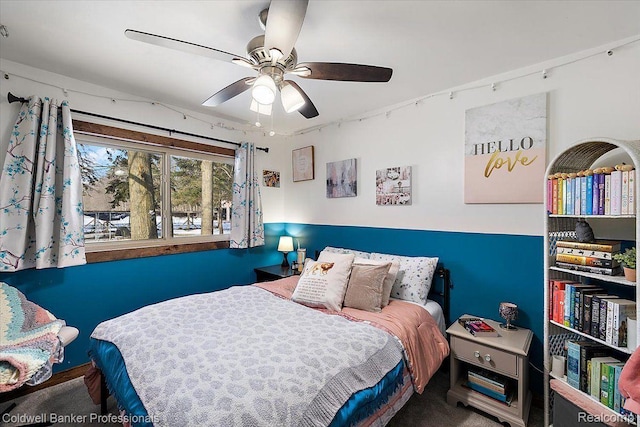 5240 Thomas Rd, Metamora, MI 48455 - bedroom featuring a ceiling fan