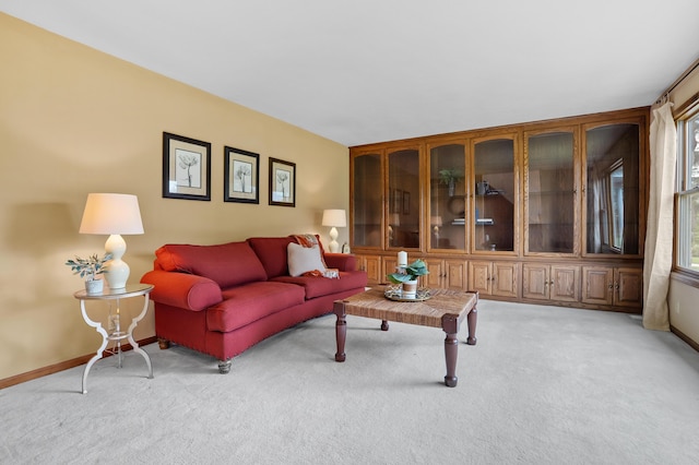 8300 W X Ave, Schoolcraft, MI 49087 - living room featuring light carpet and baseboards