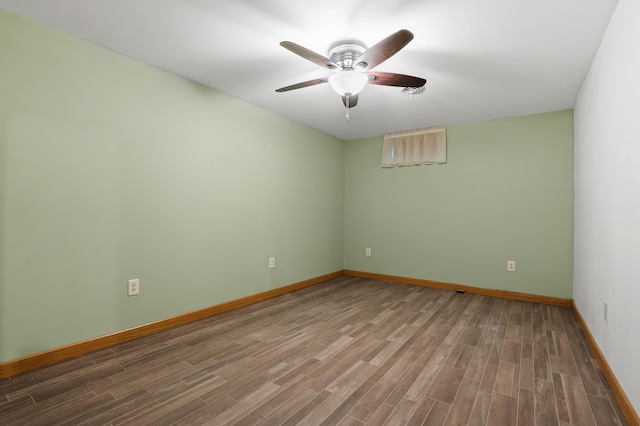 8300 W X Ave, Schoolcraft, MI 49087 - unfurnished room with wood finished floors, baseboards, and a ceiling fan