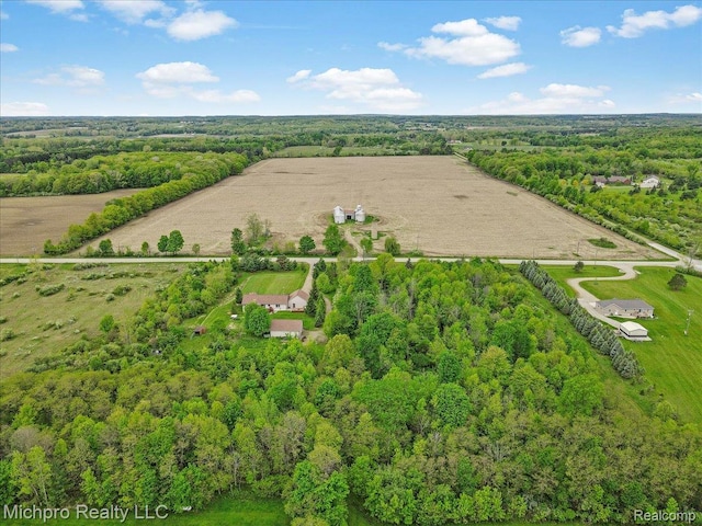 3434 Brown City Rd, Imlay City, MI 48444 - aerial view of sparsely populated area featuring a heavily wooded area