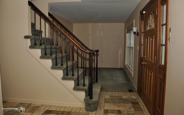 3478 N Gale Rd, Davison, MI 48423 - entryway with stairway and baseboards