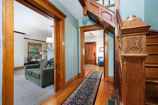 110 N O Keefe St, Cassopolis, MI 49031 - hall featuring baseboards and light wood-type flooring