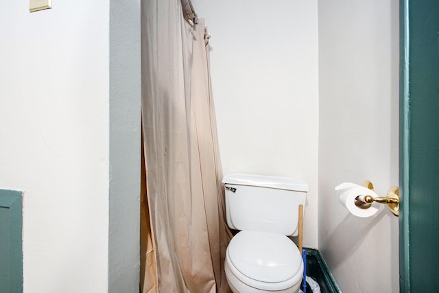 110 N O Keefe St, Cassopolis, MI 49031 - bathroom with toilet and a shower with curtain